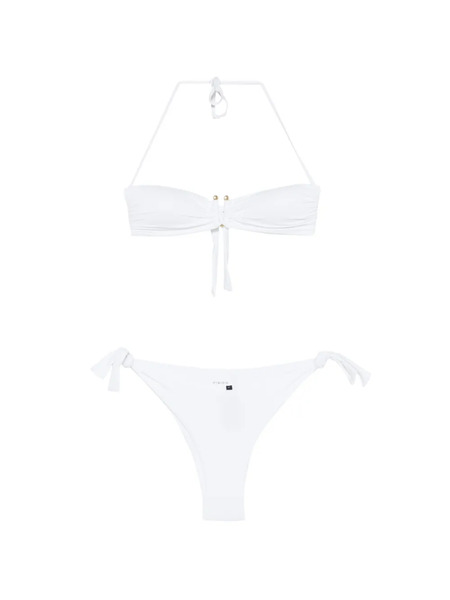  Fisico Ring Tie Swimsuit - White 