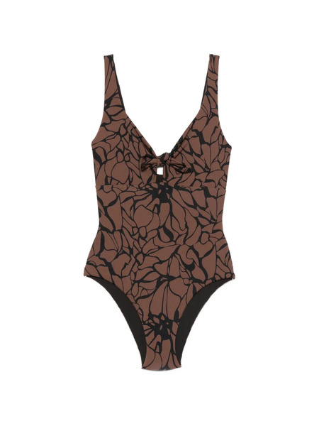  Fisico Tie-detail Swimsuit - Brown 