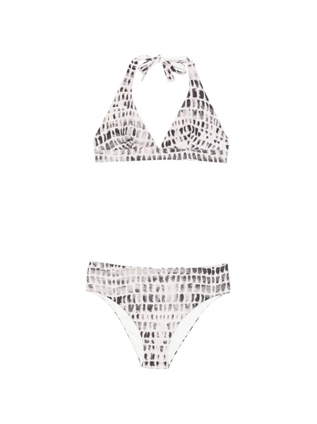  Fisico V-neck Print Bikini - Neutrals 