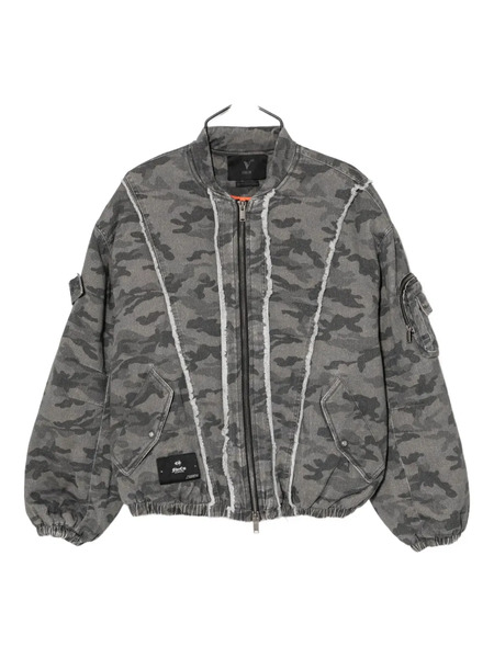  Five Cm Camouflage-print Bomber Jacket - Black 