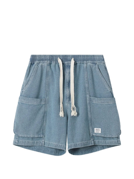  Five Cm Drawstring-fatening Shorts - Blue 