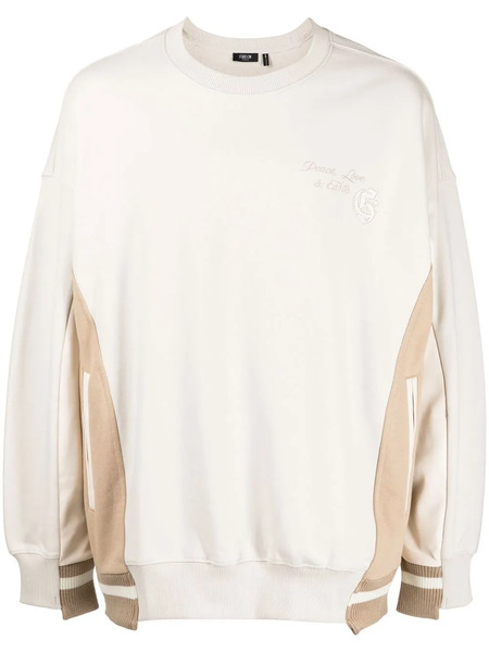  Five Cm Embroidered-logo Sweatshirt - Neutrals 
