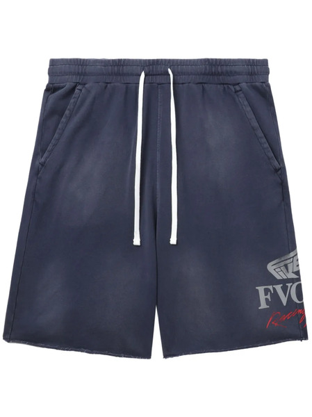  Five Cm Logo-print Cotton Shorts - Blue 