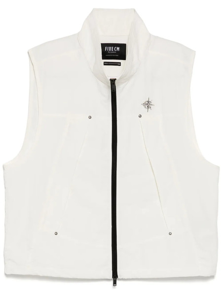  Five Cm Logo-studs Gilet - White 