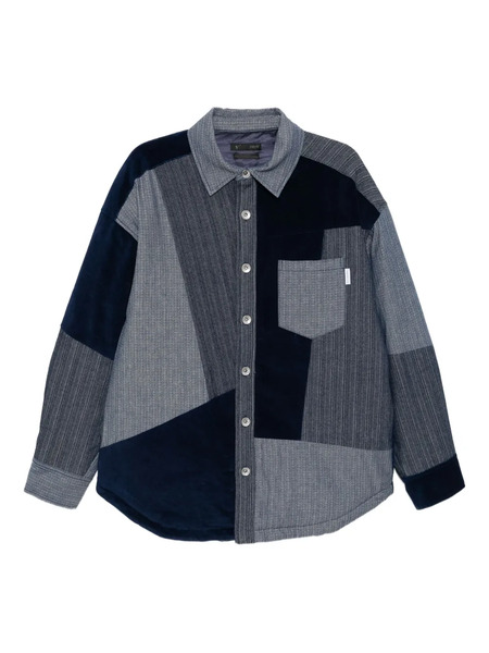  Five Cm Patchwork Denim Jacket - Blue 
