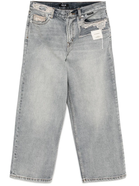  Five Cm Patchwork Jeans - Blue 