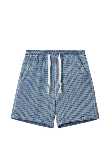  Five Cm Patterned Drawstring Shorts - Blue 