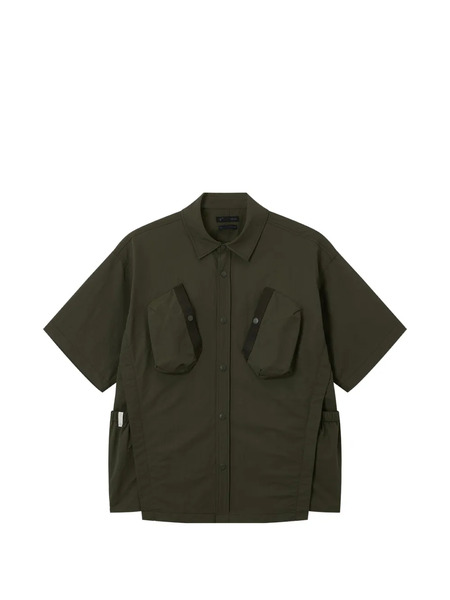  Five Cm Short-sleeve Button Shirt - Green 