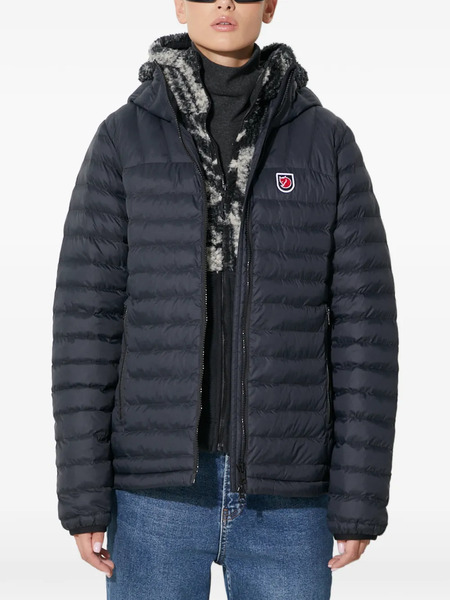  Fjällräven Expedition Lätt Hooded Logo Jacket - Black 