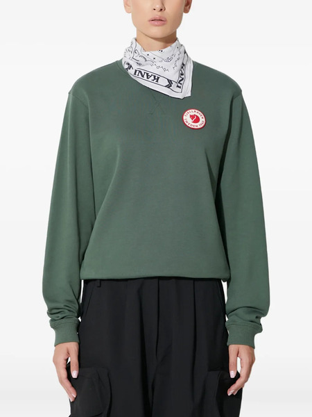  Fjällräven Logo Patch Crew Neck Top - Green 