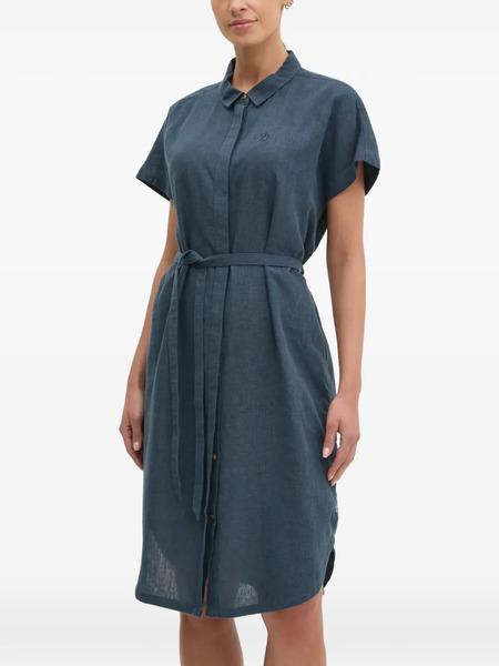  Fjällräven Short-sleeve Belted Midi Dress - Blue 
