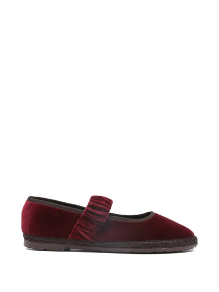  Flabelus Mafalda Ruffled-strap Ballet Flats - Red 