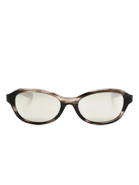  Flatlist Priest Oval-frame Sunglasses - Grey 