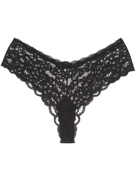  Fleur Du Mal Charlotte Lace Cheekini - Black 
