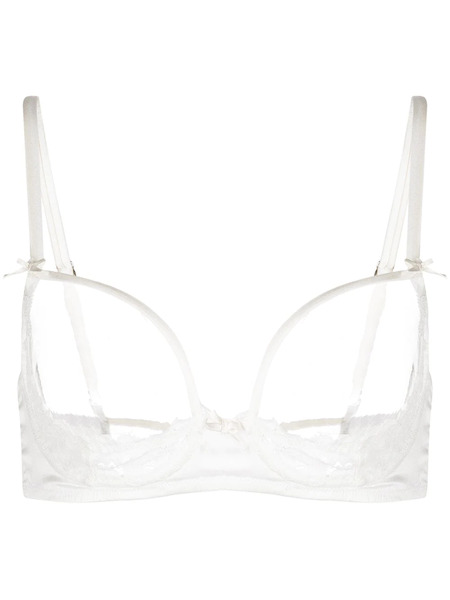  Fleur Du Mal Charlotte Peekaboo Bra - White 