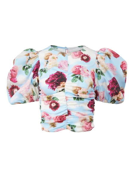  Fleur Du Mal Dreamy Floral Top - Blue 
