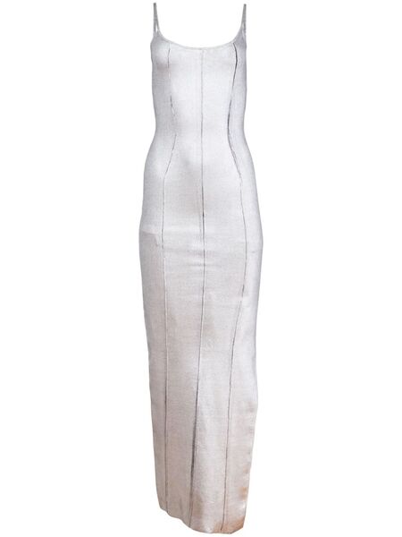  Fleur Du Mal Flash Ribbed Dress - Grey 
