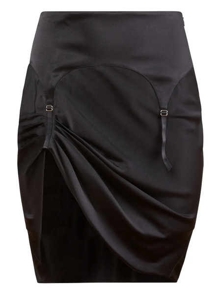  Fleur Du Mal Garter-strap Mini Skirt - Black 