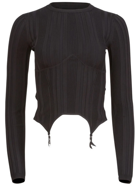  Fleur Du Mal Garter Top - Black 