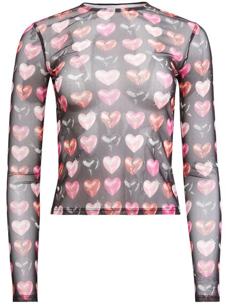  Fleur Du Mal Heartbreaker Top - Black 