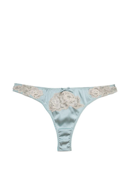  Fleur Du Mal Juliet Lace Thong - Green 
