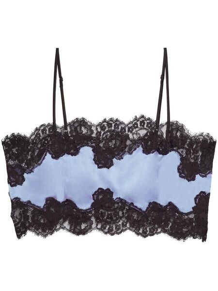 Fleur Du Mal Lace-trim Bandeau Top - Blue 