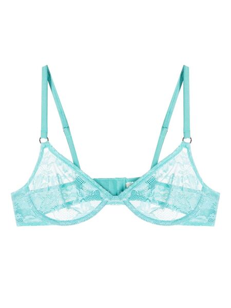  Fleur Du Mal Le Stretch Lace Demi Bra - Green 