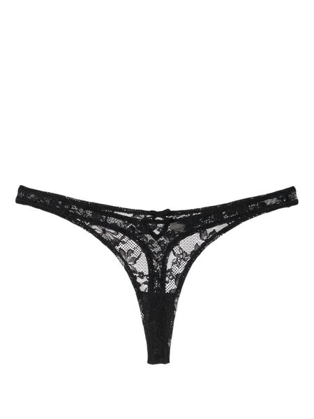  Fleur Du Mal Le Stretch Lace Thong - Black 