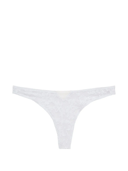  Fleur Du Mal Le Stretch Lace Thong - White 