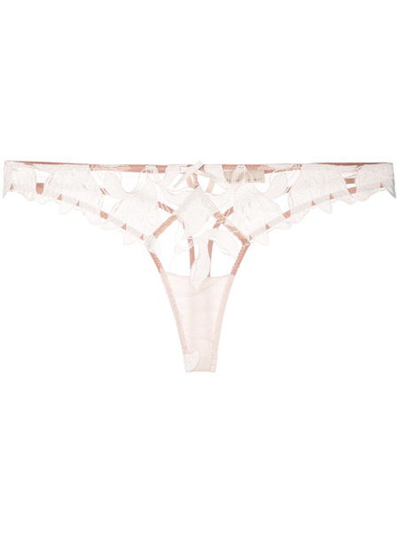  Fleur Du Mal Lily Lace Thong - White 