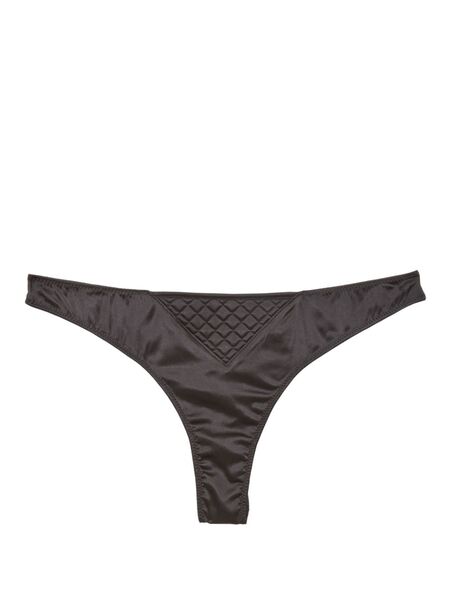  Fleur Du Mal Luxe Quilted Thong - Black 