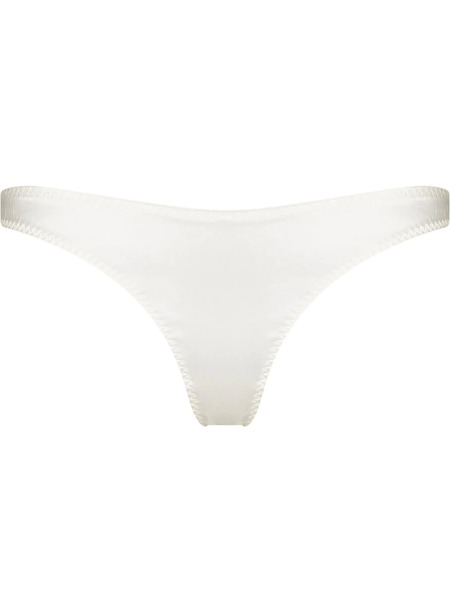  Fleur Du Mal Luxe Satin Thong Brief - White 