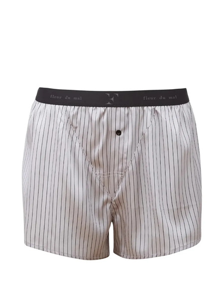  Fleur Du Mal Pinstripe Boxers - White 