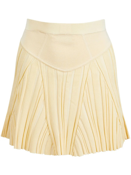  Fleur Du Mal Ribbed Mini Skirt - Neutrals 