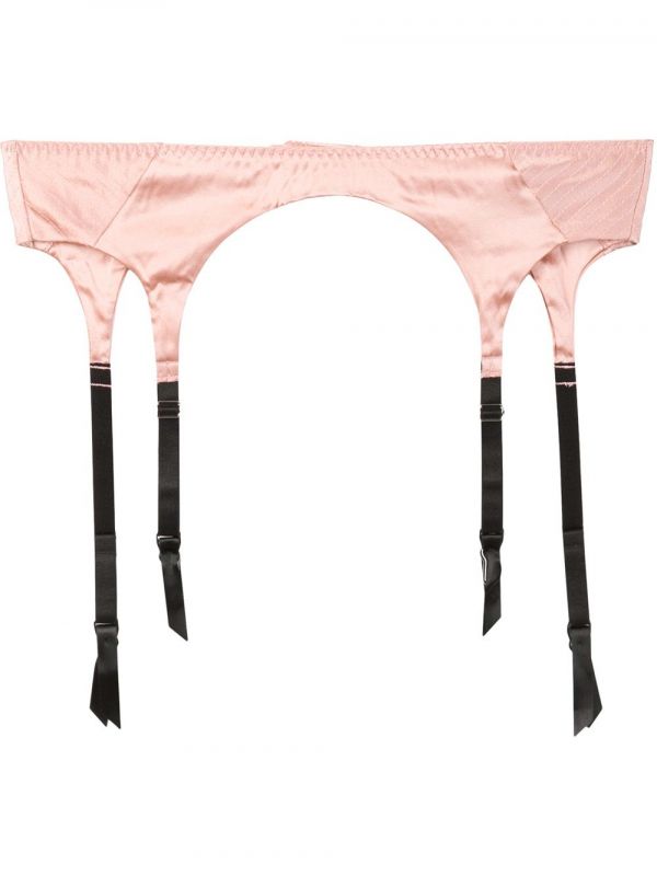  Fleur Du Mal Satin Garter Belt - Pink 