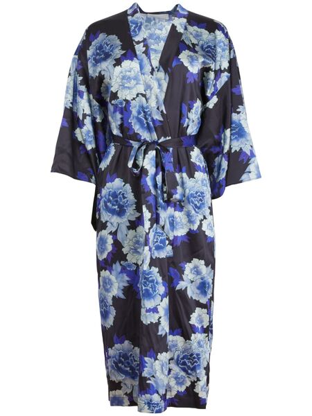  Fleur Du Mal Silk Robe - Blue 
