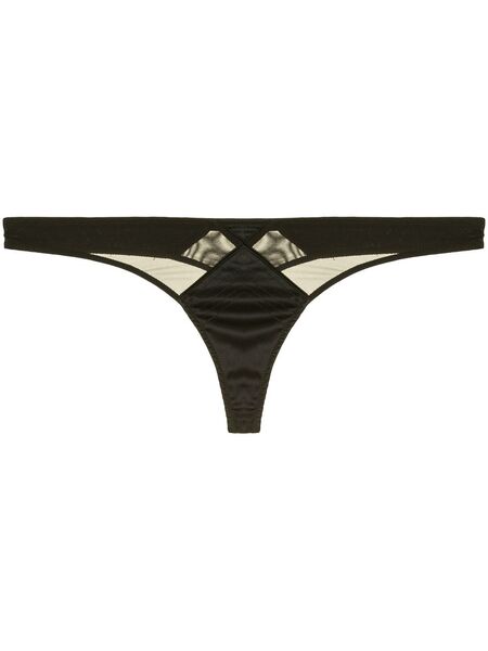  Fleur Du Mal Top Stitch Thong - Black 