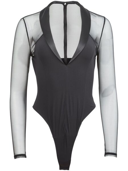  Fleur Du Mal V-neck Bodysuit - Black 