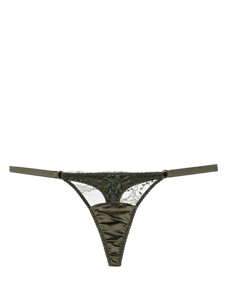 Fleur Of England Ingrid Silk Thong - Green 