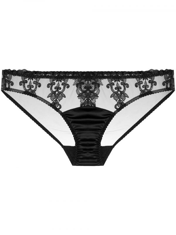  Fleur Of England Onyx Briefs - Black 