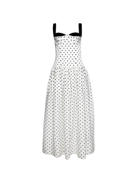  Florence & Fortitude Daphne Polka-dot Strap Dress - White 