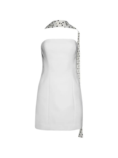  Florence & Fortitude Loren Polka-dot Strapless Dress - White 