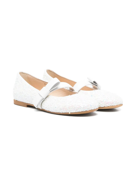  Florens Bow-detailed Ballet Flats - White 