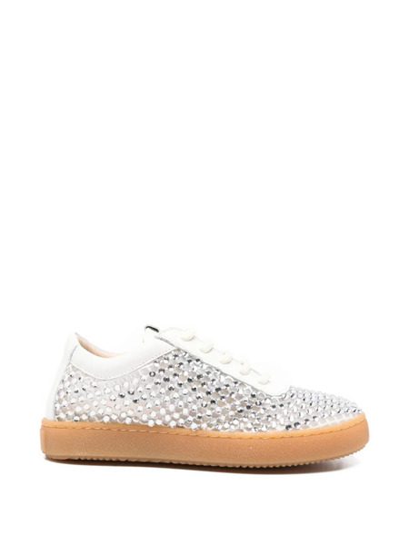  Florens Embellished Lattice Sneakers - White 