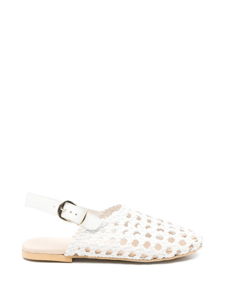  Florens Woven Buckle Sandals - White 