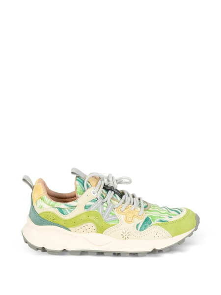  Flower Floral Print Sneakers - Green 