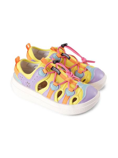  Flower Mountain Kids Mesh-panelled Lace-up Sneakers - Yellow 