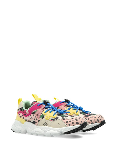  Flower Mountain Kids Printed Lace-up Sneakers - Neutrals 