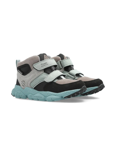  Flower Mountain Kids Touch-strap Sneakers - Black 