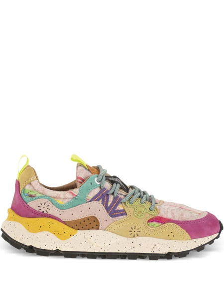  Flower Mountain Yamano 3 Overlapping Floral Sneakers - Neutrals 